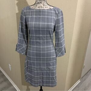 H&M grey‎ plaid retro look dress size 4